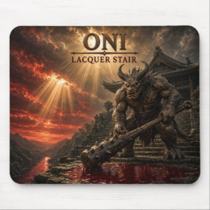 Oni Lacquer Stair Dark Realism Mouse Mat