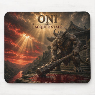 Oni Lacquer Stair Dark Realism Mouse Mat