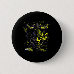 Oni Mask Japanese Mythology Cute Ghost Halloween S 6 Cm Round Badge