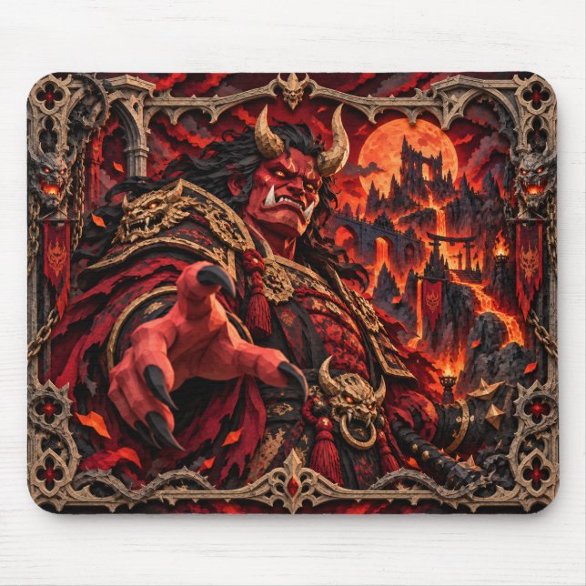 Oni, Paper Cut Monster Mouse Mat (Front)