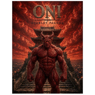 Oni Scarlet Pagoda Dark Cinema Postcard