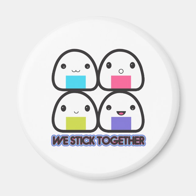 Onigiri Family Magnet (Front)