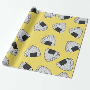 Onigiri (japanese rice ball) background. Seamless  Wrapping Paper