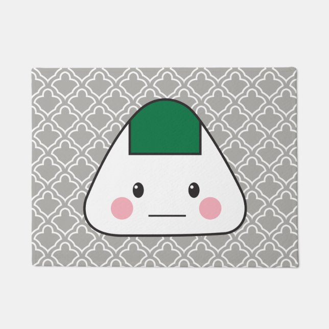 Onigiri omusubi Japanese rice ball seaweed nori Doormat (Front)