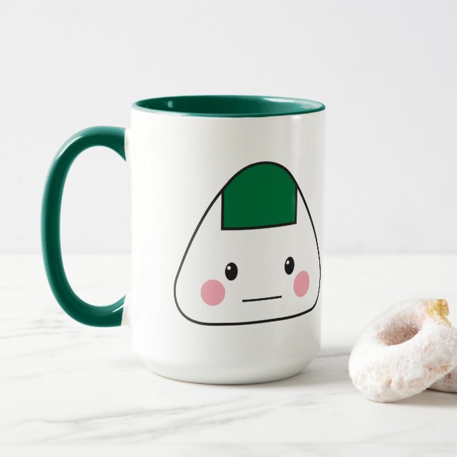 Onigiri omusubi Japanese rice ball seaweed nori Mug (With Donut)