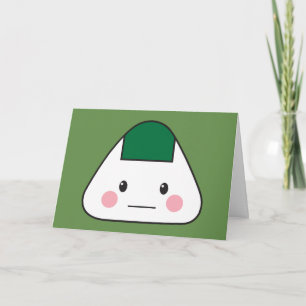 Onigiri omusubi Japanese rice ball seaweed nori Thank You Card