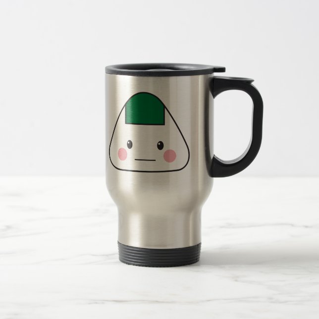 Onigiri omusubi Japanese rice ball seaweed nori Travel Mug (Right)