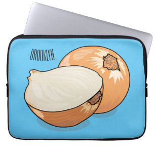 Onion cartoon illustration laptop sleeve