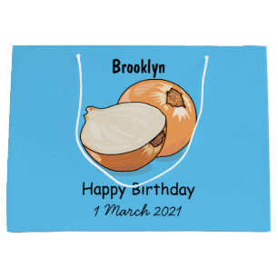 Onion cartoon illustration large gift bag