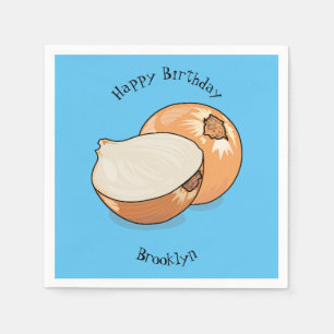 Onion cartoon illustration napkin