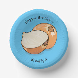 Onion cartoon illustration paper plate