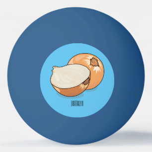 Onion cartoon illustration ping pong ball