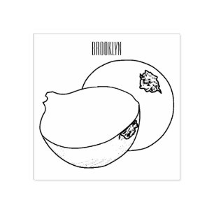 Onion cartoon illustration rubber stamp