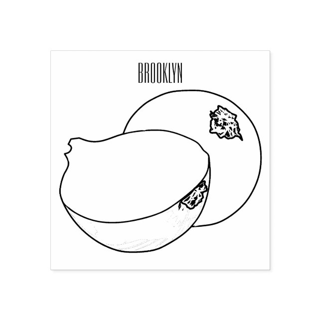 Onion cartoon illustration rubber stamp (Imprint)