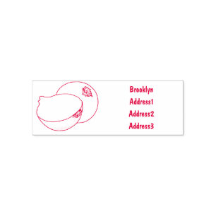 Onion cartoon illustration self-inking stamp