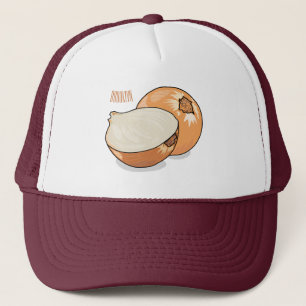 Onion cartoon illustration  trucker hat