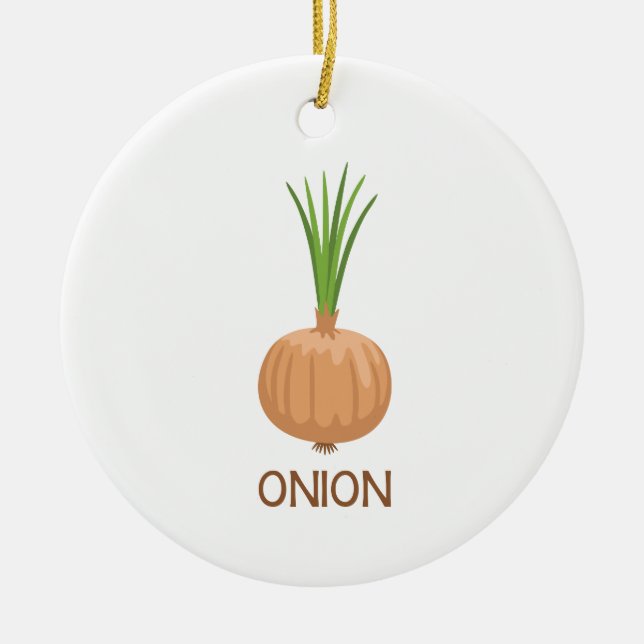 Onion Ceramic Tree Decoration (Front)