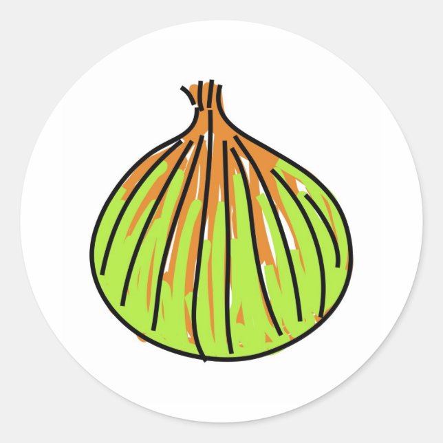 onion classic round sticker (Front)