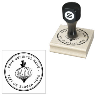 onion Custom Business Logo Large Rubber Stamp