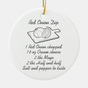 Onion Dip Recipe Ceramic Tree Decoration