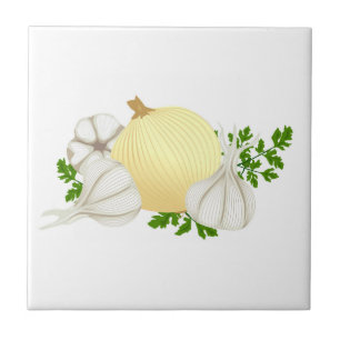 Onion & Garlic Kitchen Tile
