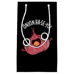 Onion Ha-se-yo Funny Korean Pun Dark BG Small Gift Bag