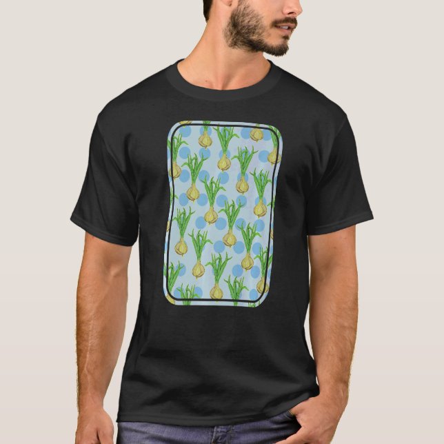 Onion pattern vector onions and polka dots   T-Shirt (Front)