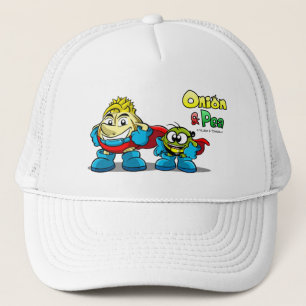 Onion & Pea characters hat. Trucker Hat