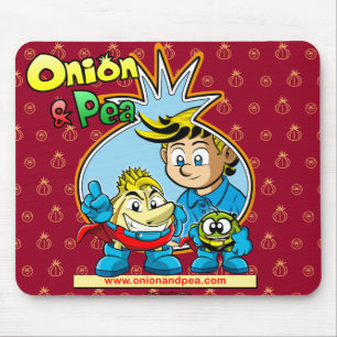 Onion & Pea mousepad. Mouse Mat