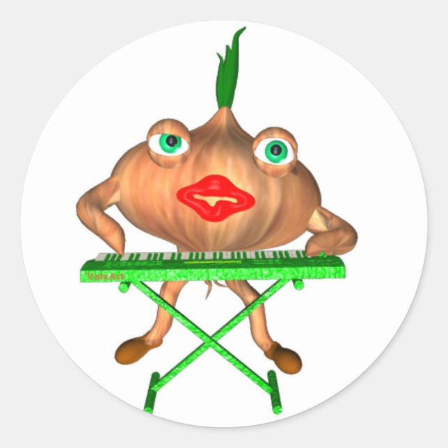 Onion Peels by Valxart- Classic Round Sticker (Front)
