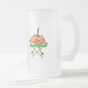 Onion Peels by Valxart- Frosted Glass Beer Mug