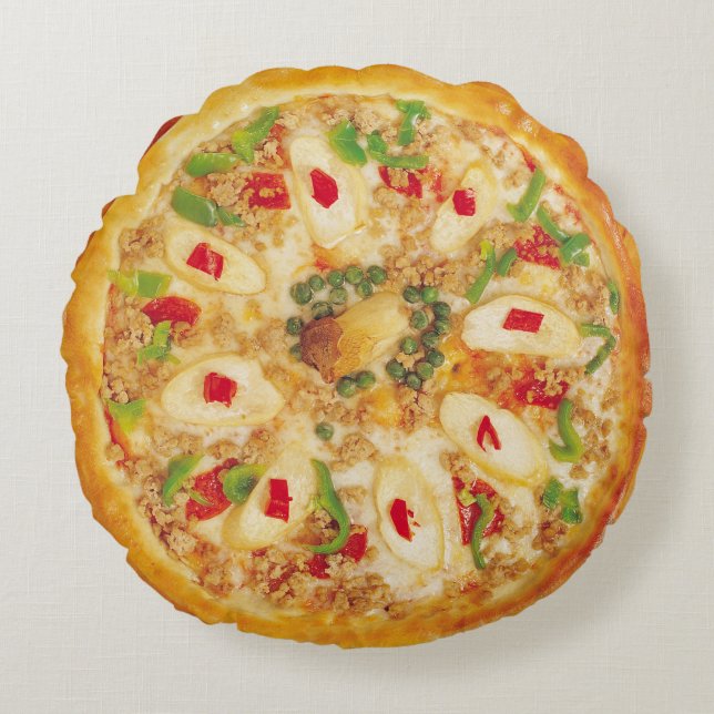 Onion Pizza Round Cushion (Front)