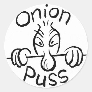 Onion Puss Was Here - Stickers