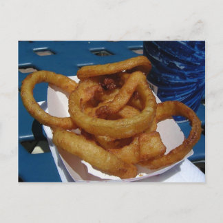 Onion Rings Fried Postcard