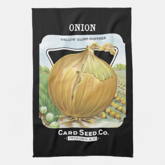Onion Seed Packet Label Tea Towel
