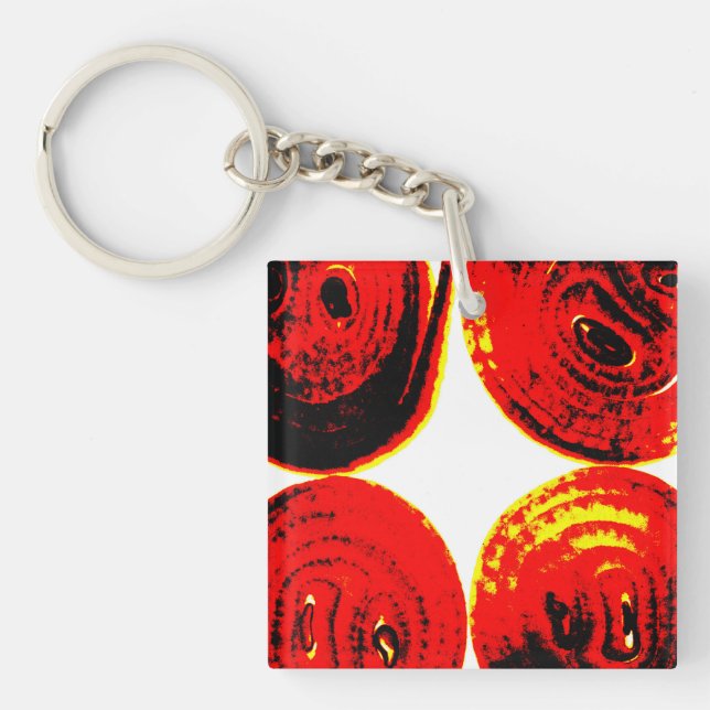 Onion slices key ring (Front)