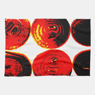 Onion slices tea towel