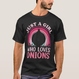 Onion Vegetable Vintage Just A Girl Who Loves Oni T-Shirt