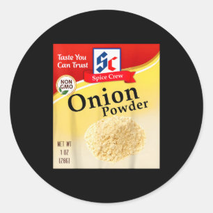 Onion Wder Holiday Condiment Sce Costumes Group Ma Classic Round Sticker