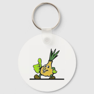 Onion With Thumbs Up Key Ring