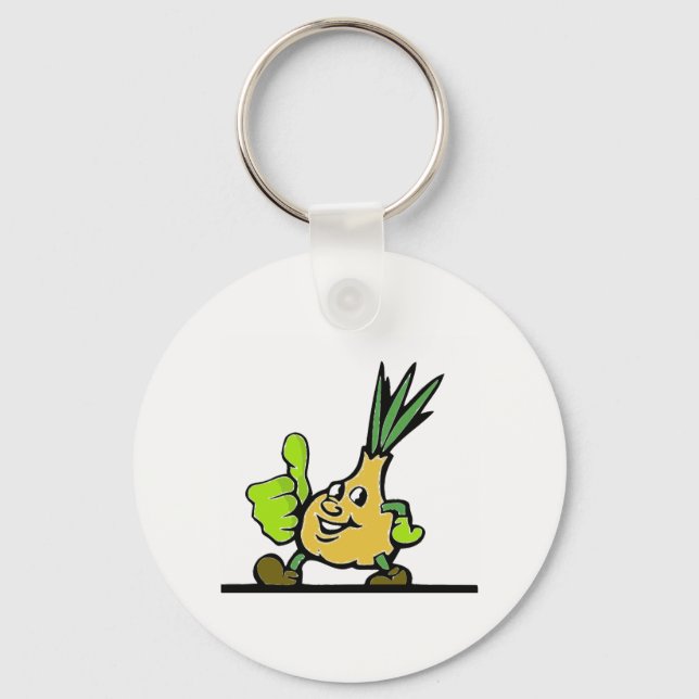Onion With Thumbs Up Key Ring (Front)