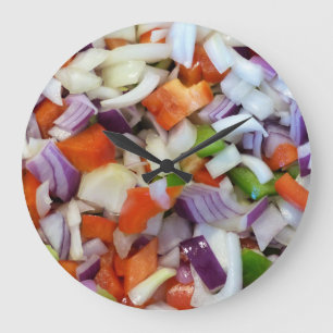 Onions and Bell Peppers Large Clock