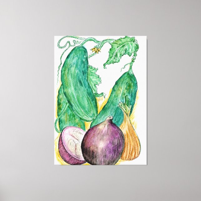 Onions and Cukes on Canvas Print (Front)