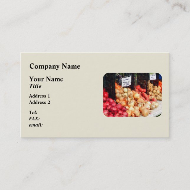Onions and Potatoes Business Card (Front)
