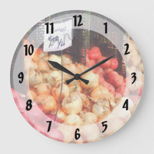 Onions and Potatoes Large Clock