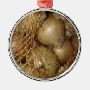 Onions In Net, Food Vegetables, Spicy Cooking Metal Tree Decoration