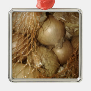 Onions In Net, Food Vegetables, Spicy Cooking Metal Tree Decoration