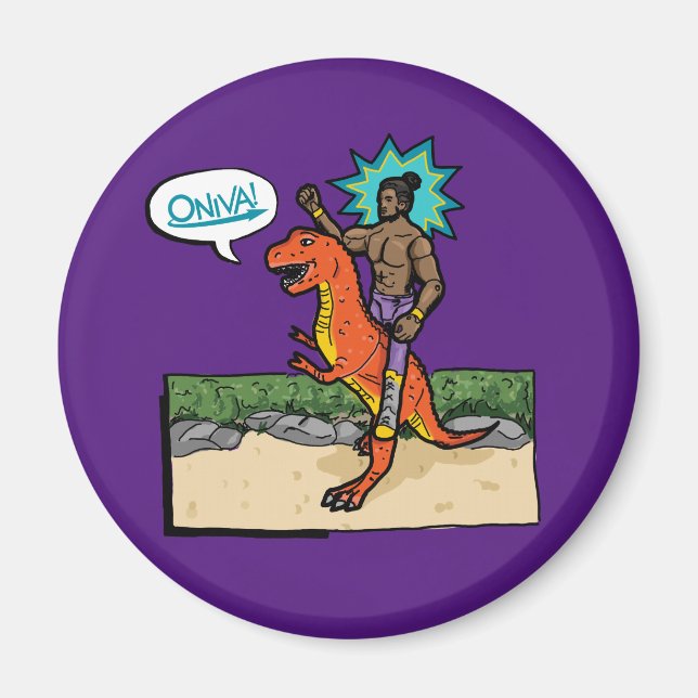 ONIVA! Dino Lutteur Magnet (Front)