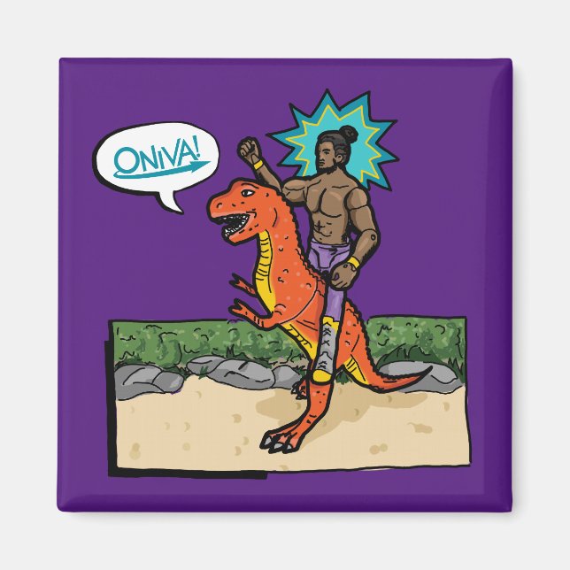 ONIVA! Dino Lutteur Magnet (Front)