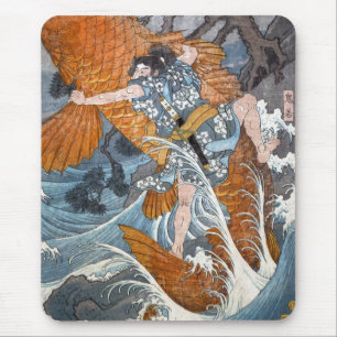 Oniwakamaru the young Benkei, Hiroshige Mouse Mat